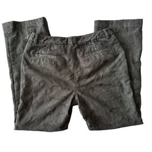 Peter Nygard Woman's Gray Embroidered Trousers Size 4